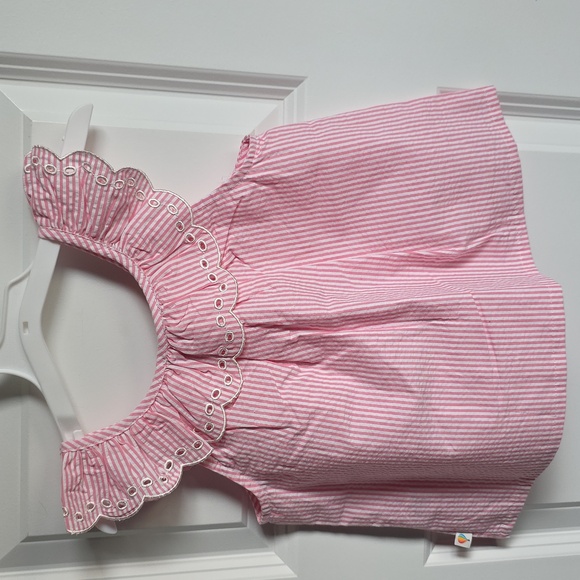 Adventurewear360 Pink Seersucker And Ruffled Lace Outfit Kids Size 5 NWT - Picture 5 of 9